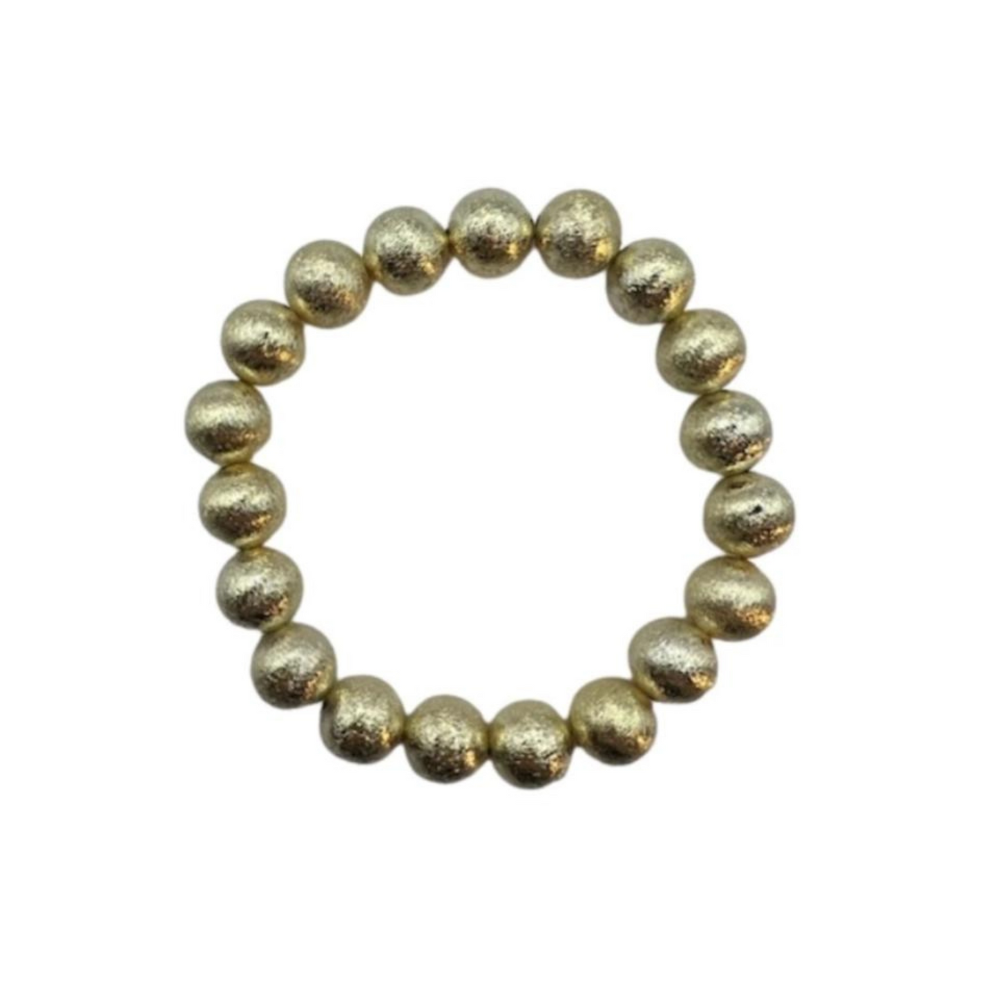 Brushed Gold Bead Bracelet